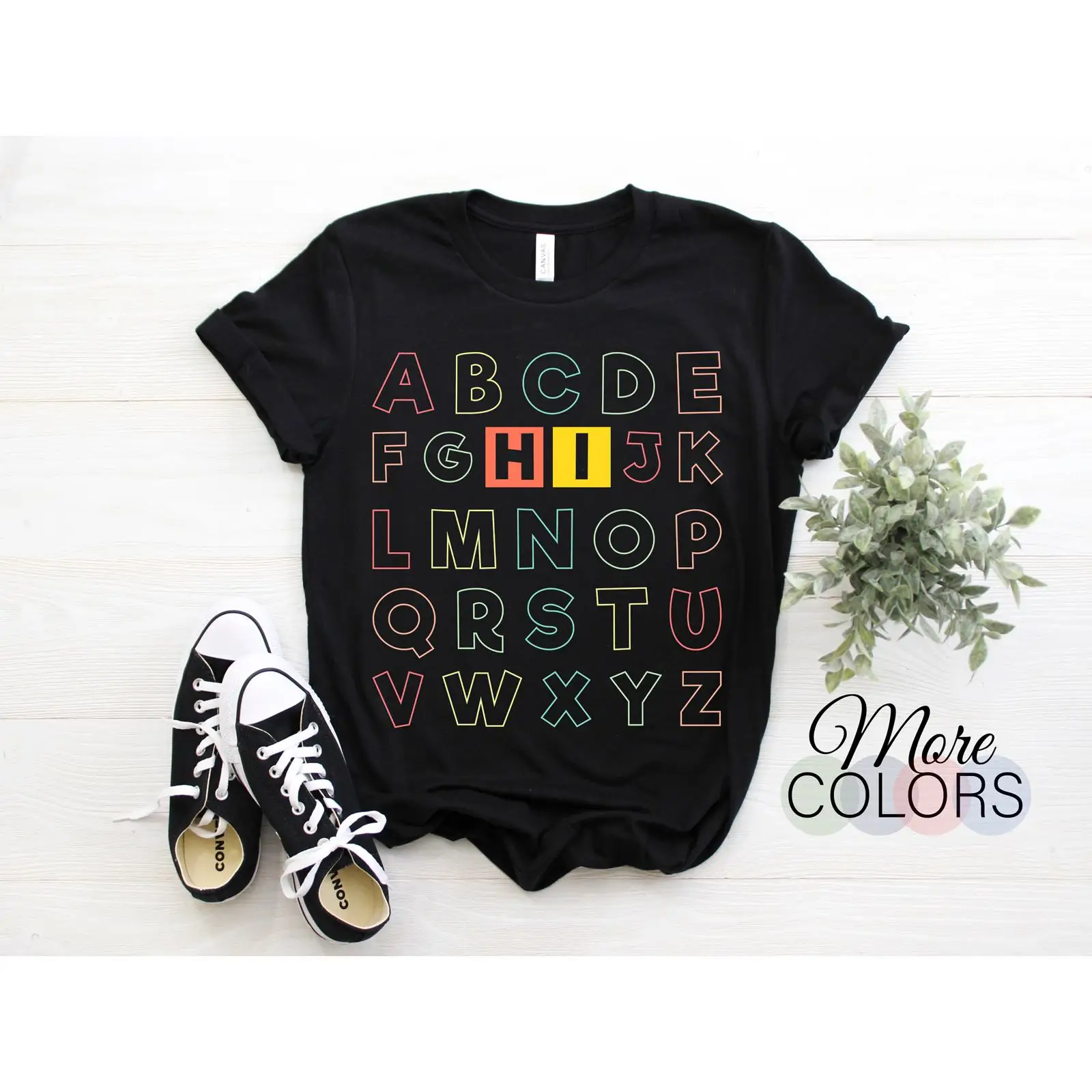 Camiseta divertida con letras  - Kids First Education reseña y precio